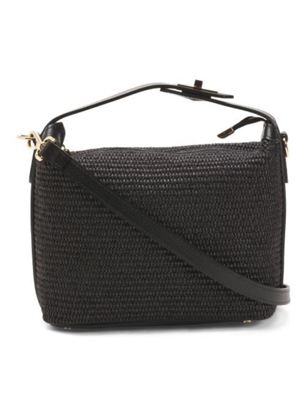 VIOLA CASTELLANI Made In Italy Straw Medium Foldable Handle Satchel